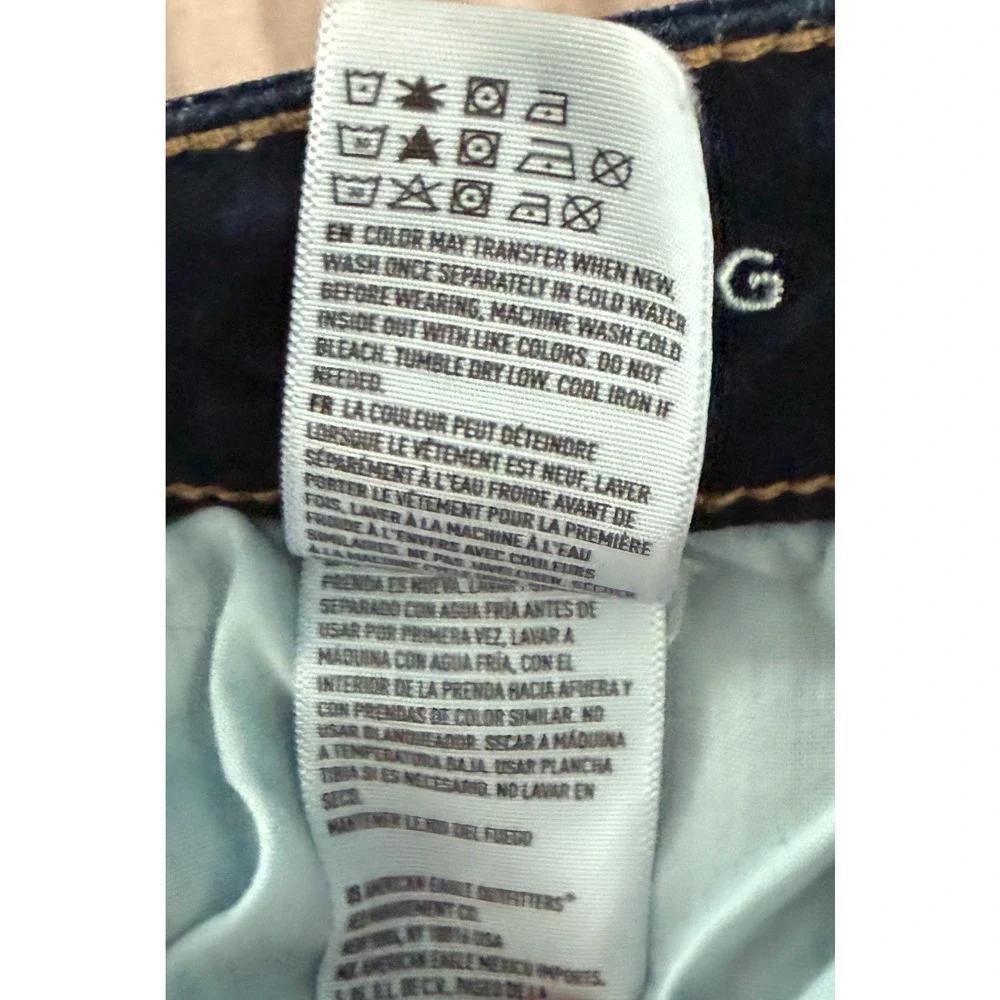 American Eagle Jeggings Womens Size 8 Dark Wash Low Rise Stretch Skinny Jeans - Picture 6 of 7